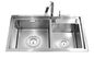 Topmount Stainless Steel Sink With Double Bowl Drainer Basket / Faucet Included